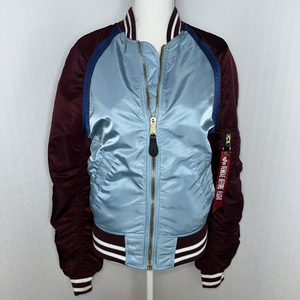 Alpha Industries Bomber Flight Jacket L-2B Raglan Reversible Size XS Slim Fit